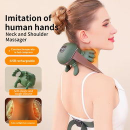 Shiatsu Neck Massager N9 Electric Deep Tissue 3D Kneading Simulated Human Hand Design Pain Relief Muscle Relax Timing
